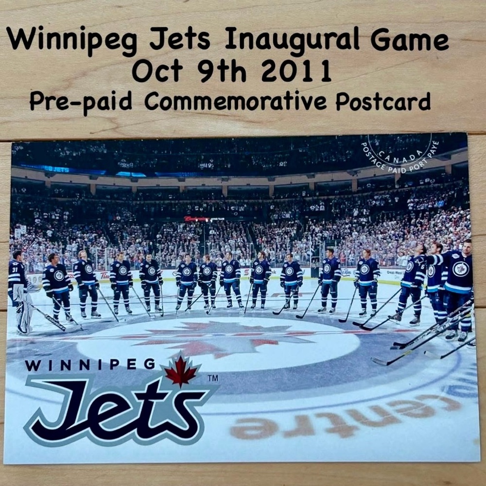 2011 Winnipeg Jets Inaugural Game Postcard